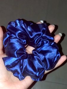 Elegant Navy Blue Scrunchie