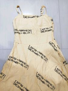 New Typographic Dress And Long Shrugs Set