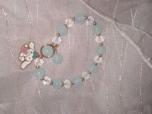 Korean Cute Rabbit Crystal Bracelet 💙🤍