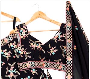 Black embroidered Lehenga