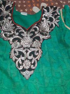 Green Anarkali Top