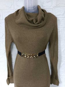 Imported Cowl Neck sweater Dress