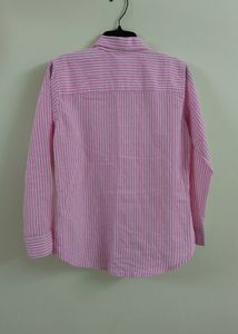 Pink Striped Button-Down Formal Shirt