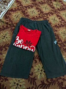 3/4 Th Night Suit For Women