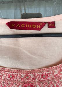 Peach Embroidered Kurti