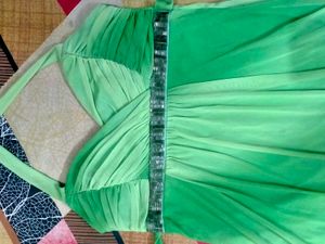 Green Y2K Retro Dress