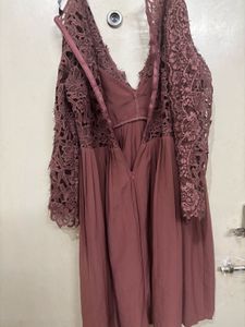 Lace Detail Mini Dress