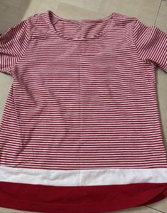 Set of two Striped Red &amp; White Top