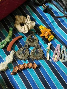 Hair Accessories and Earrings mangtika Bundle