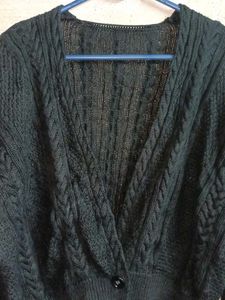 Oversized Winter Fashion Cropped Shrug Black 🖤