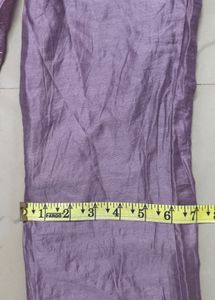 Lavender Embroidered Kurti Set