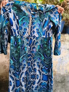 Snakeskin Print Maxi Dress