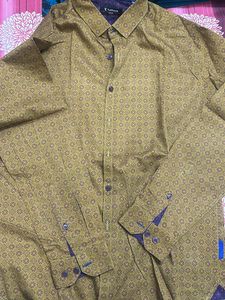 Mens Yellow Party Wear Shirt