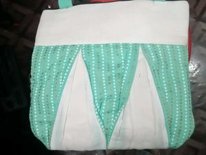 Mint &amp; White Tote Bag