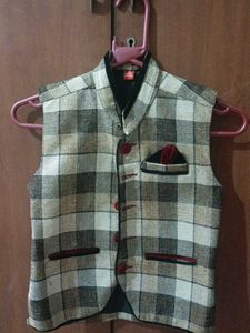 Boys' Checkered Waistcoat