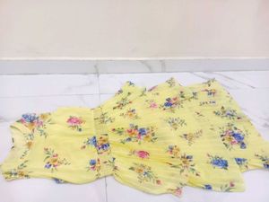 yellow floral print dress