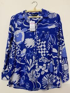 Max Printed Blue Shirt Women