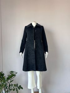 Dark Grey Fur Collar Coat