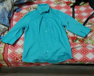 Teal Button-Down Shirt