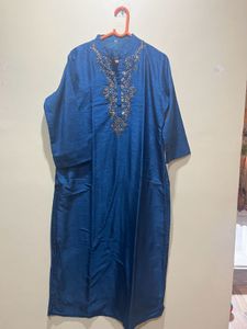 Blue Embellished Kurta