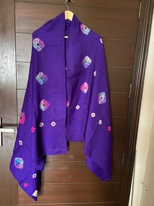 Purple Bandhni Printed Shawl (new)