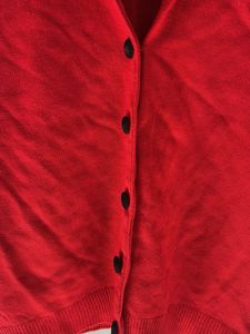 Red &amp; Black Cardigan Sweater