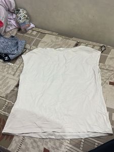H&amp;M Cream Cowl Neck Top