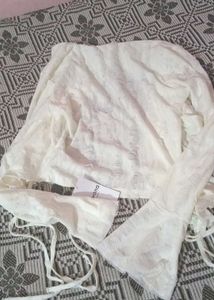 Ruffle Trim Long Sleeve Top