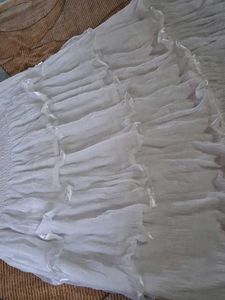Tiered White Skirt