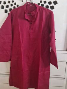 Maroon Cotton Kurta Suitable For Kids Age Group 12