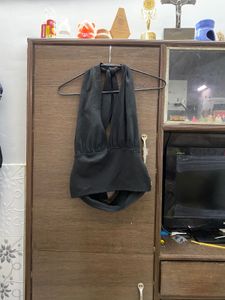 Black Halter Top