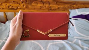 Solid Red Wallet Multipurpose