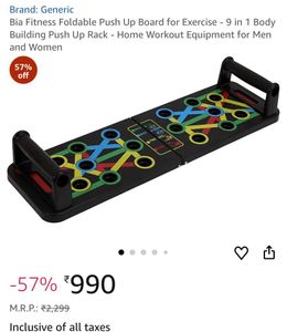 9-in-1 Foldable Push Up Board For Exercise