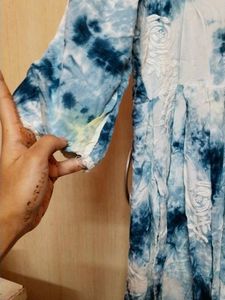 Tie-Dye Embroidered Dress