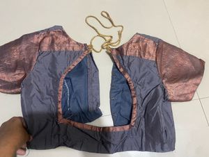 Grey Zari Blouse For Sale