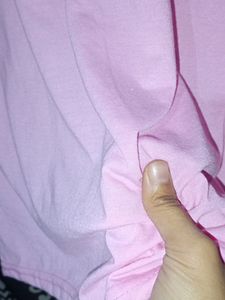 Summer Casual T Shirt For Women In Baby Pink Color