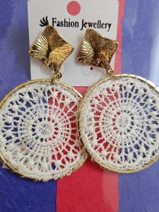 Boho Chic Crochet Circle Earrings