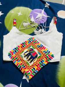 Embroidered Elephant Blouse ( Gamathi Blous