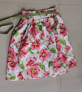 Floral Print Skirt - thick cotton for kids girls
