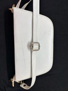 White Colour Sling Bag Women
