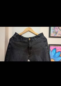 Charcoal Colour Jeans For Girls