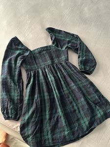 Cute plaid print dress with pocket