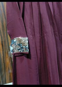 Maroon Dress with Sequin Detail