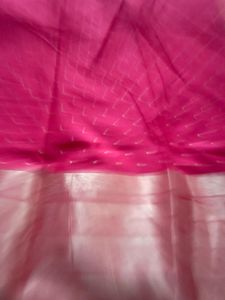 Pink Polka Dot Fabric with Border