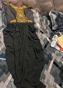 Black One Piece Dress. Size 40 .