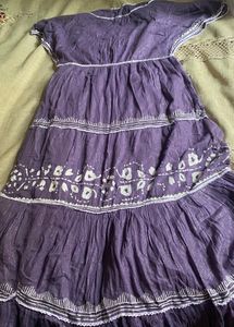 Boho Purple Tiered Dress