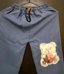 Cute Bear Applique Jeans 👖