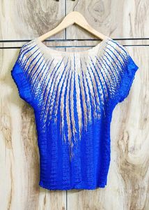 Golden &amp; Blue Colour Top Size-32-34