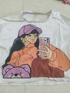 Cute Graphic Print Tee