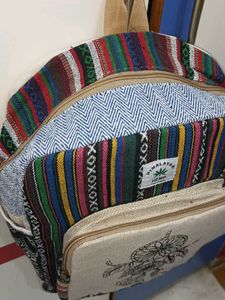 Colorful Hemp College Office Backpack